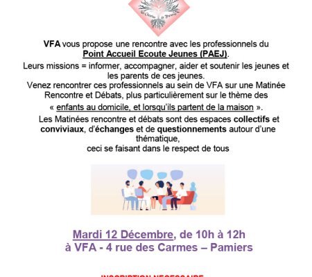 VFA (Volonté de Femmes en Ariège)- PAEJ (Point Accueil Ecoute Jeunes)