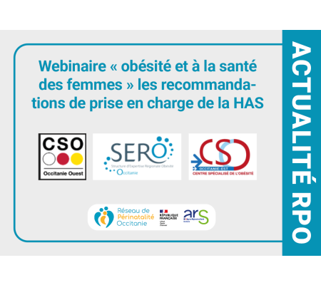 Webinaire « obésité et à la santé des femmes » les recommandations de prise en charge de la HAS