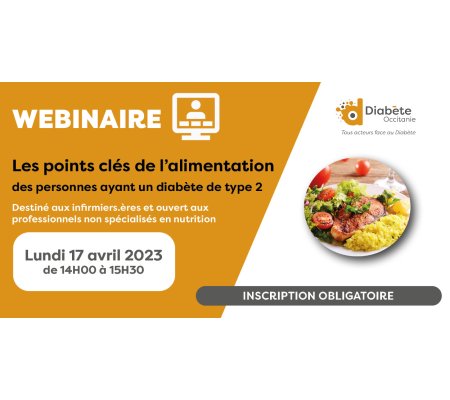 Webinaire - Les points clés de l'alimentation des personnes ayant un diabète de type 2