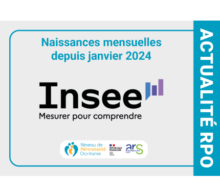 Naissances mensuelles depuis janvier 2024 (Insee)