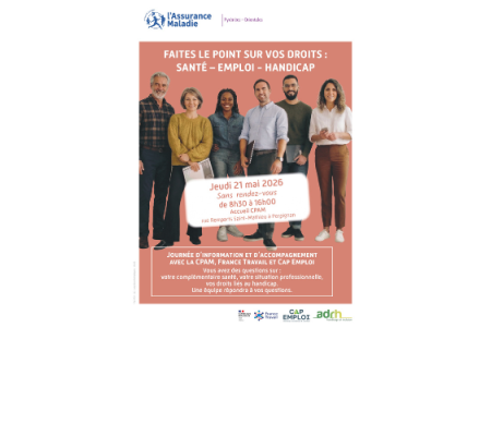 CPAM - Journée "Droits et Santé " - le 21 mai à Perpignan
