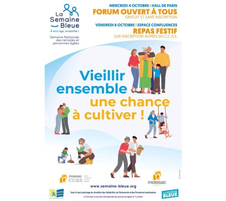 Semaine bleue du 3 au 6 octobre 2023 à Moissac