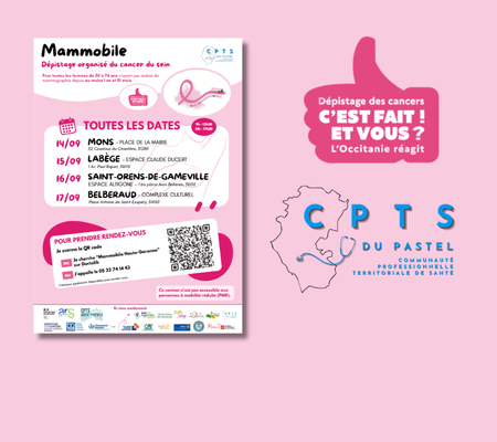 Le Mammobile fait étape sur le territoire de la CPTS Pastel du 14 au 17 septembre
