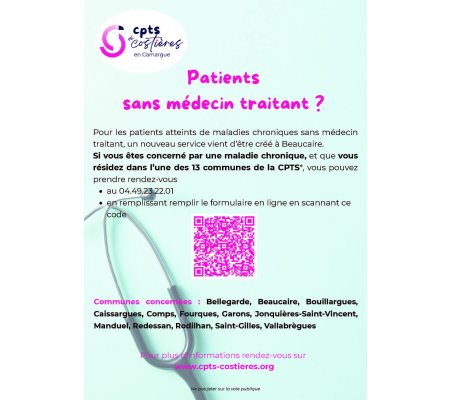 Un nouveau service pour les patients chroniques sans médecin traitant